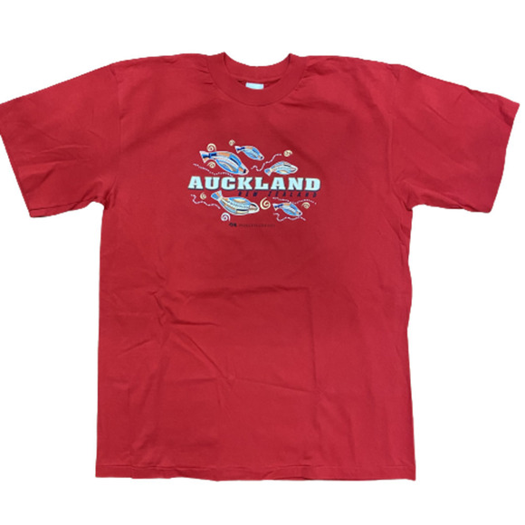 Auckland New Zealand Travel Single Stitch Vintage Red T-Shirt NWT Men's XXL - Picture 8 of 8
